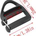 LQ Industrial 10PCS 25mm Inner Diameter Black POM Quick Release Hooks Slide Button Bulk Belt Buckle Backpack Clip Suitable for Outdoor Equipment