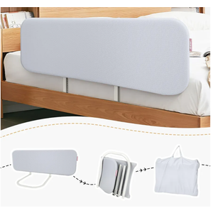 Q-MIULIKE Baby Bed Rail for Toddlers Portable Foldable Travel Toddler Bed Rails Easy to Install 27 Height Adjustable Suitable for Full King Queen Twin Bed Sizes Q-608-80cm