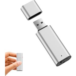 Voice Recorder 64GB Digital Voice Activated Recorder USB Recording Device with Noise Reduction 750Hrs Rechargeable Small Pocket Audio Recording Devices for Lectures, Meeting, Class (Silver)