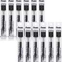 Pentel Refill Ink for EnerGel Liquid Gel Pen, (0.5mm), Fine Line, Needle Tip, Black Ink, Box of 12 (LRN5-A)
