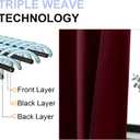 Simplebrand Ava Burgundy Short Blackout Curtains for Bedroom 45 Inches Long 2 Panels Set, Solid Thermal Insulated, Energy Saving Window Treatment Curtains Blackout Drapes, W40 x L45 Inch, Burgundy