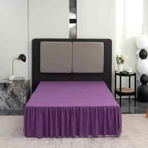 Bed Skirt King Size Ruffled Bed Skirt with Split Corners, King Bed Skirt 16 Inch Drop, King Size Bed Skirt Grape for Ruffled Bed Skirt with Split Corners, Bed Skirt King Size