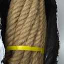 Natural Jute Rope Hemp Rope for Crafts,Decorating,Gardening, Bundling,Camping,Cat Scratching Post,Thick Hemp Rope 1/7 inch 1/4 inch 1/2 inch 5/8 inch 3/4 inch 1 inch 1-1/4 inch (1 1/4INx49FT)
