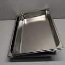 ZeroPone 4 Pack Full Size Hotel Pans , 2.5" Deep Stainless Steel Steam Table Pan with Lid, 22 Gauge Anti Jam Commercial Catering Food Pans for Hotel, Home, Party, Restaurant, Buffet