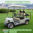 10L0L Golf Cart Front & Rear Seat Covers Full Set for Yamaha G2 G8 G9 G11 G14 G16 G19 G20 G21 G22 & Club Car DS Pre-2000, Tomberlin Emerge E2, E-Z-GO Marathon, Fits 4 Passenger Seat Golf Cart