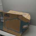 Amazon Basics Upright Bagless Vacuum Cleaner for Carpet and Hard Floors, Washable Filter, Crevice and Upholstery Tools, Detachable Handle, Lightweight, 1.7L Dust Cup, 25ft Cord, Black/White