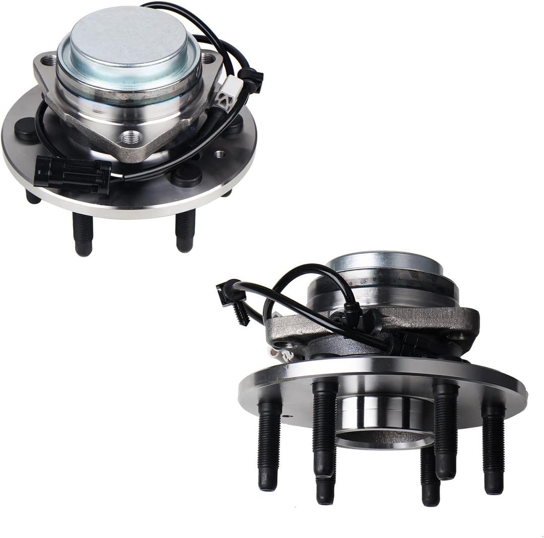 KUSATEC 515054 2Pack 2WD Front Wheel Hub and Bearing Assembly Compatible with Chevy Silverado Express Tahoe/Avalanche/Suburban, for Cadillac Escalade, GMC Savana/Yukon XL/Sierra, 6 Lugs w/ABS