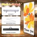 Retractable Banner Stand 33"x79" Base, Heavy Duty Metal Roll Up Banner Stand Replacement, Portable Pull Up Banner Hardware for Trade Show, Event, Store Display (Base Only, No Print), 33" x 81"