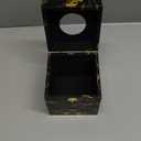 Black and Gold Marble Tissue Box Cover for Kleenex Box, Modern Elegant Tissue Box Holder with Lock for Bathroom, Bedroom, and Living Room, Square Shape Toilet Tissue Holder Organizer (Black and Gold Square)