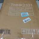 HUANUO Adjustable TV Tray Table - Foldable TV Tray with 6 Height & 3 Tilt Angle Adjustments, TV Dinner Tray with Cup Holder for Couch, Bed, Sofa and Chair (Black), 1pcs