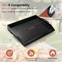 Upgraded 19"x13" Ceramic Coated Cast Iron Griddle, 2.56" High Sidewalls, Portable Natural Nonstick Flat Top with Dual Handles, Universal for Gas Grill & Camping Stove