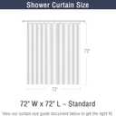 Gibelle White Shower Curtain for Bathroom, 3D Embossed Textured Fabric Curtain, Modern Farmhouse Chic Soft Cloth Set with Hooks, 72x72