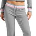 Womens Two Piece Color Block Velour Tracksuit Long Sleeve Zipper Front Hoodie Workout Flare Pants Velvet Fleece Outfits for Women Ladies Wide Leg Sports Set with Pocket Solid Vacation Travel Lounge Small