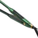 Small Flat Irons for Short Hair, 15s Ultra Fast Heat Up Pencil Flat Iron, Negative Ions Mini Flat Iron for Edges, 3/10'' Travel Hair Straightener with LED Display Auto Shut OffGreen