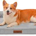 Orthopedic Dog Beds Large Sized Dog, Memory Foam Pet Bed for Medium and Large Dogs, Washable Removable Cover, Nonskid Bottom, Waterproof, 36x27x6 Inches, Light Grey