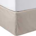 Amazon Basics Lightweight Pleated Bed Skirt, Wrinkle and Fade Resistant, Machine Washable, Queen, Taupe