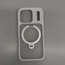 CASEKOO White for 17 Pro Case with 360 Spin Magnetic Stand [Camera Protection] [18FT Military Grade Protection] [Fit for MagSafe] Ring Grip Slim Matte 17 Pro Case 6.3 Inch