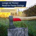 Forest Felling Axe for Tree Cutting - 31 German-Made Maul with Ash Handle and Steel Wedge Blade - Heavy-Duty Tree Felling and Wood Splitting Forestry Tools and Bushcraft Gear by Kings County Tools
