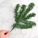 Pack of 50 Artificial Green Canadian Pine Pine Stems - Ideal for Christmas Arrangements, Wreaths, Trees, and More - Enhance Your Holiday Decor with Versatile Pine Picks (Size: 14" L)