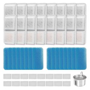 (16 Pack) Cat Water Fountain Filters Replacement Compatible With oneisall Cat Water Fountain, Cat Fountain Filters for 67oz/2L Stainless Steel Cat Fountain