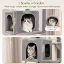 Globlazer 77in Cat Tree Tower for Indoor Cats Large Adult, F77, Light Grey