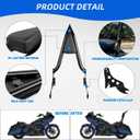 DREAMIZER Detachable Passenger Backrest Glossy Black Quick Release Sissy Bar Compatible with Harly Road Glide Street Glide Electra Glide 2009-2024