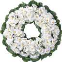Artificial Geraniums Spring Wreaths for Front Door 17.7 Inch Spring Wreaths Door Wreaths for Outside Outdoor UV Resistant Wreaths Front Door Porch Garden Window Wall Decor Summer Fall All Season