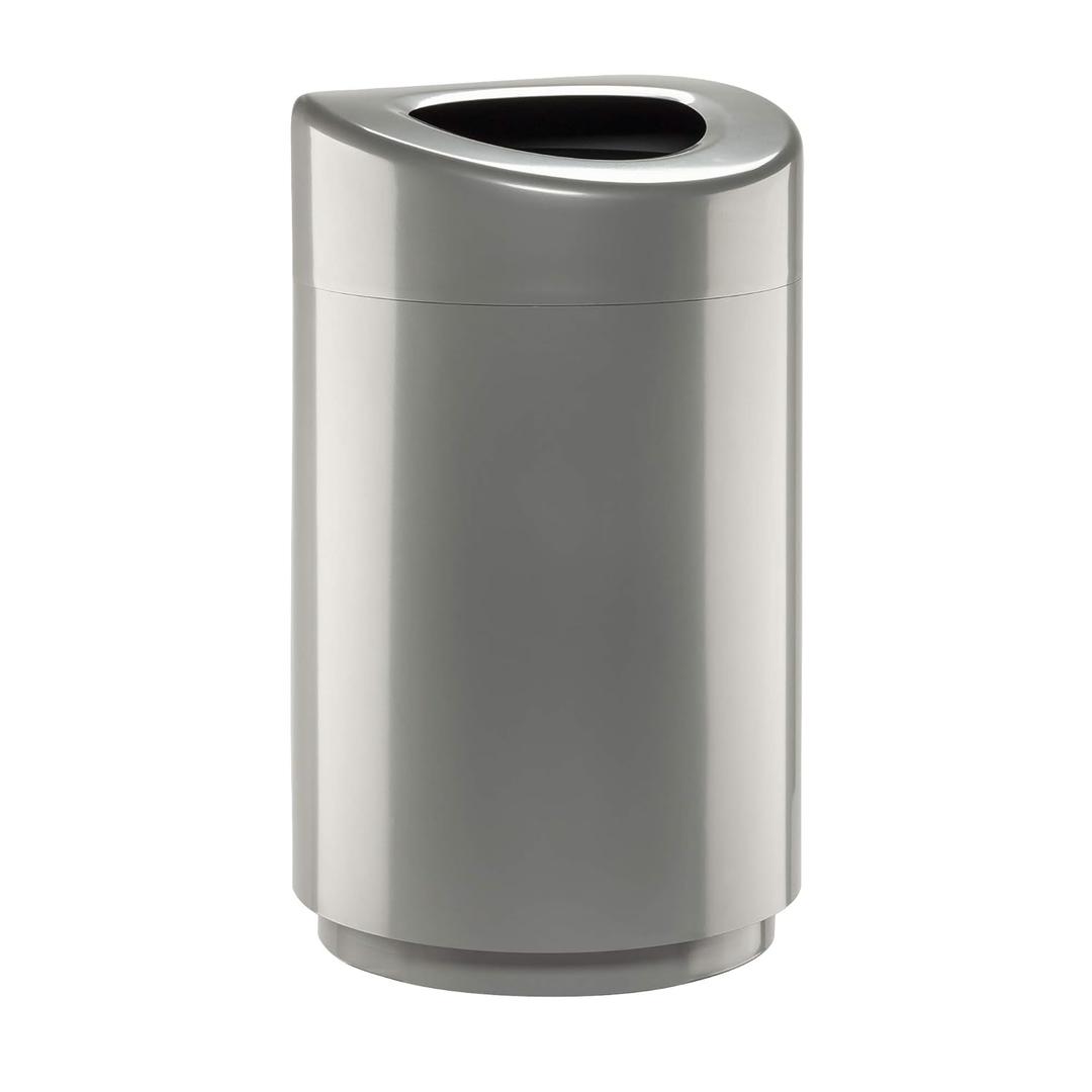 Safco Open Top Trash Can, 30 Gallon Stainless Steel Modern Garbage Can for Indoor Use, Silver
