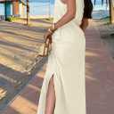 YouSexy Women's Spaghetti Strap Maxi Dress Sleeveless Flowy Boho Beach Vacation Casual Long Dresses with Pockets (S)