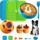 KILIN Dog Enrichment Toys 6 Pack - Dog Toys to Keep Them Busy, Lick Mat, Ball & Bowl with Peanut Butter, Frozen Treat Puzzle Dispenser for Anxiety Relief, Reduce Boredom, Perfect for Bathing Grooming