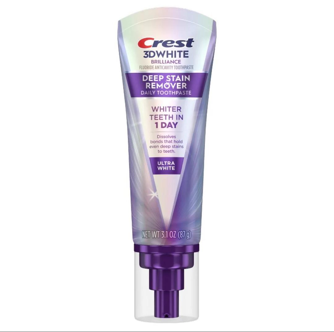 Crest 3DWhite Brilliance Deep Stain Remover Brilliant White Toothpaste - 3.1oz/1pk