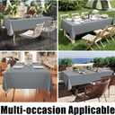 Smiry Rectangle Table Cloth 52x70 Inch, Waterproof Wipeable Vinyl Tablecloths Protector, Oil Spill Proof Plastic Table Cover for Dining, Picnic, Camping, Outdoor, Grey