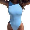 LCNBA Women's Sexy High Neck Sleeveless Bodysuit Basic Top Bodysuit Jumpsuit, Size: Smal