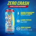 G Fuel Energy Drink, Blue Raspberry, Sugar Free Beverage with 300mg Caffeine, Daily Energy Boost with Focus Amino, Vitamin + Antioxidants, 16 oz Cans (Megaman Blue Bomber, 12-Pack)