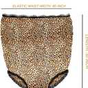Plus Size Funny Joke Gag Gift Underwear Great Oversize Granny Panties For Man And Woman Laugh Out Loud Prank For Party Funny Style Underwear (LEOPARD)