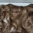 ALXNAN Long Wavy Hair Extensions for Women, Clip in Hair Extensions Clip Ins Soft Full Head Synthetic Hairpieces 20 Inch Light Brown