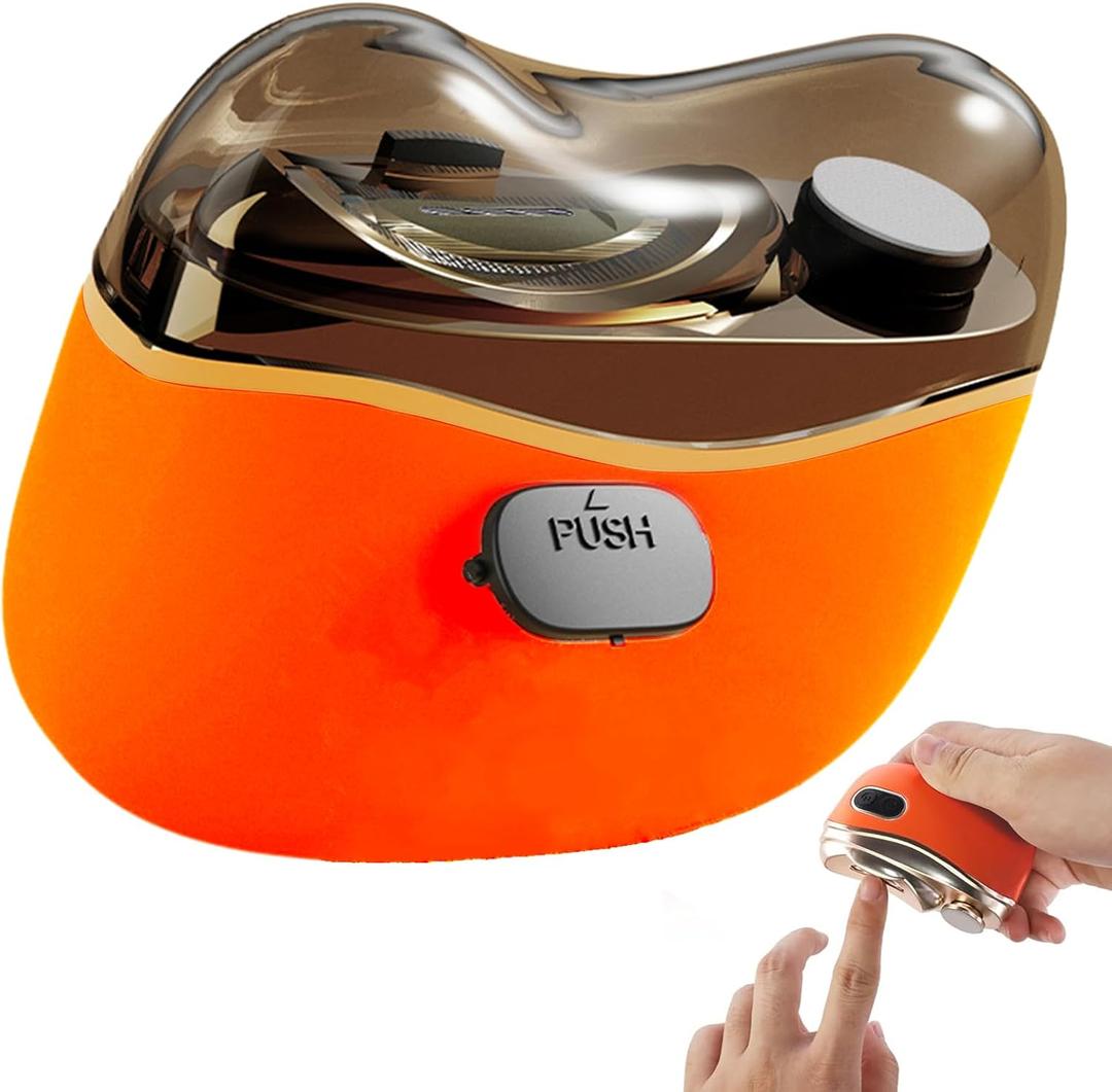 Electric Nail Clipper with Polishing  2-Speed Automatic Nail Clippers for Adults, Seniors, Men & Women  Safe Fingernail Trimmer, Rechargeable (Not for Toenails, Orange)