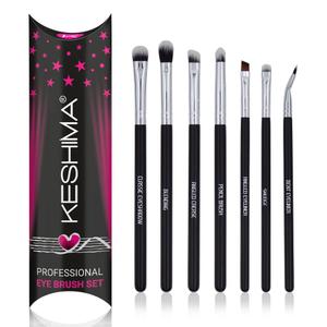 KESHIMA Professional Eye Makeup Brushes Set with Eyeshadow & Blending Brush, Smudge, Angled Crease, Pencil, Angled Eyeliner and Bent Eyeliner