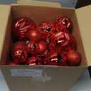 Soulchen 46 Pcs Red Christmas Balls Ornaments Set, 3.94/3.15/2.36/1.57 Inch Shatterproof Christmas Tree Hanging Plastic Balls Xmas Ornaments Decor for Xmas Tree Wreath Party Decoration Supplies