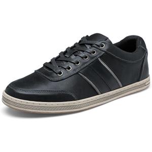 Jousen Men's Leather Fashion Sneakers Retro Dress Business Casual Shoes for Men