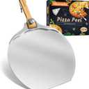Pizza Peel 12 inch Aluminum Pizza Spatula,Upgraded Apple Shaped Pizza Paddle with Foldable Handle for Easy Storage,Sharmila Professional Pizza Spatula Paddle for Home Pizza Making