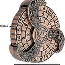 3 x D&D Themed Fidget Spinner, dice Spinner, D4,D6, D8, D10, D12,D20,D% 7-in-1 Metal dice, Perfect for D&D Dungeons and Dragons, RPG and Pathfinder Role Playing Games Ancient Red Copper  (Brass)