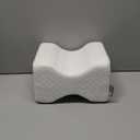 Memory Foam Knee Pillow, Sleeping Leg Pillow, for Side Sleepers & Pregnant Women - for Spinal Alignment, Relief Sciatica, Knee, Back, Leg & Hip Pain, with Washable Cover & Travel Bag, White