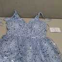 Women's Sleeveless Embellished V Neck Lace Back Tulle Gown (9-10)