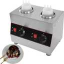 110V Cheese Sauce Warmer Jam Heat Preservation Machine 2 Pot Cheese Chocolate Sauce Heater Electric Sauce Warmer