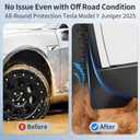 2025 Upgrade Mud Flaps for Tesla Model Y Juniper 2025 [No Drilling/Tape Install] Splash Guards Fenders All Weather Mudflaps for Tesla Model Y Juniper Accessories 2025 Matte Black