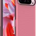 TUDIA MergeGrip Google Pixel 9 Pro XL Case 2024, Dual Layer Pixel 9 Pro XL Phone Cases, Raised Edge for Screen & Camera Protection - Shockproof Slim Non-Slip Heavy Duty Cover - Smokey Pink