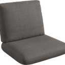 Codi Outdoor Deep Seat Cushion Set 24x24x4 Inch - Textured Linen Fabric, Waterproof, Fade Resistant, Stylish Chair Cushions Replacement for Patio Furniture, Grey