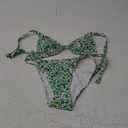 SOLY HUX Women's Floral Print Spaghetti Strap Bikini Bathing Suit 2 Piece Swimsuits (Small, Green Floral)