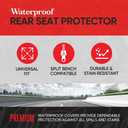 Motor Trend AquaShield Neoprene Waterproof Seat Covers for Trucks - Black 60/40 Split Bench Rear Seat Cover - Carseat Cover Automotive Back Seat Protector - Car Accessories for Kids & Dogs